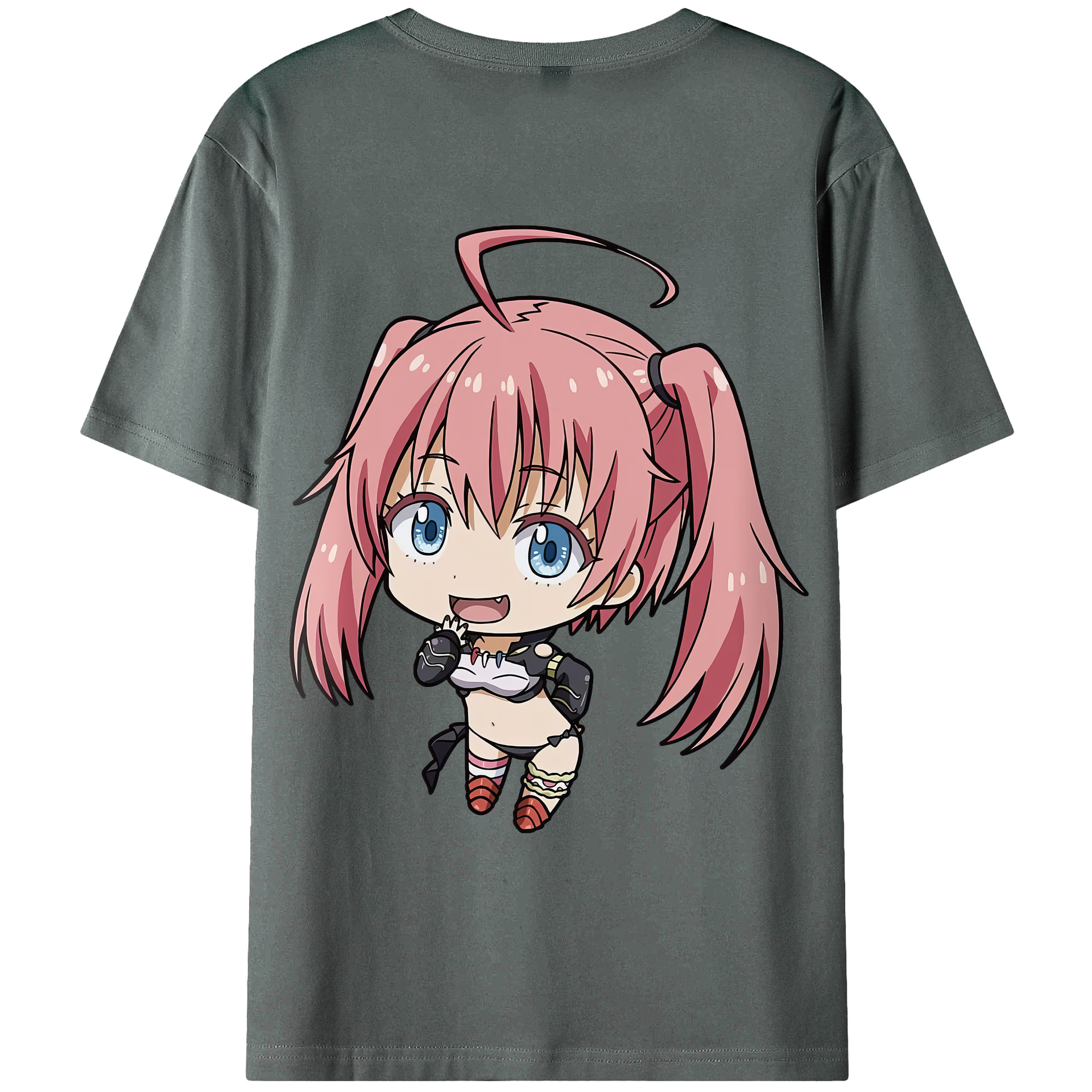 （画像用） 転スラ Regarding Reincarnated to Slime 綿100％ メンズ半袖Tシャツ（バックプリント） 通気性
